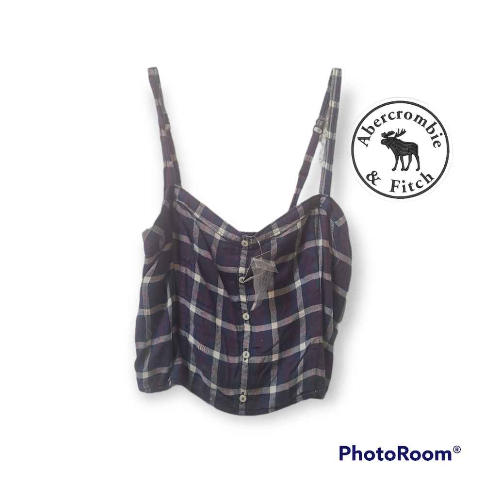 Abercrombie NWT Crop Plaid Tank Large